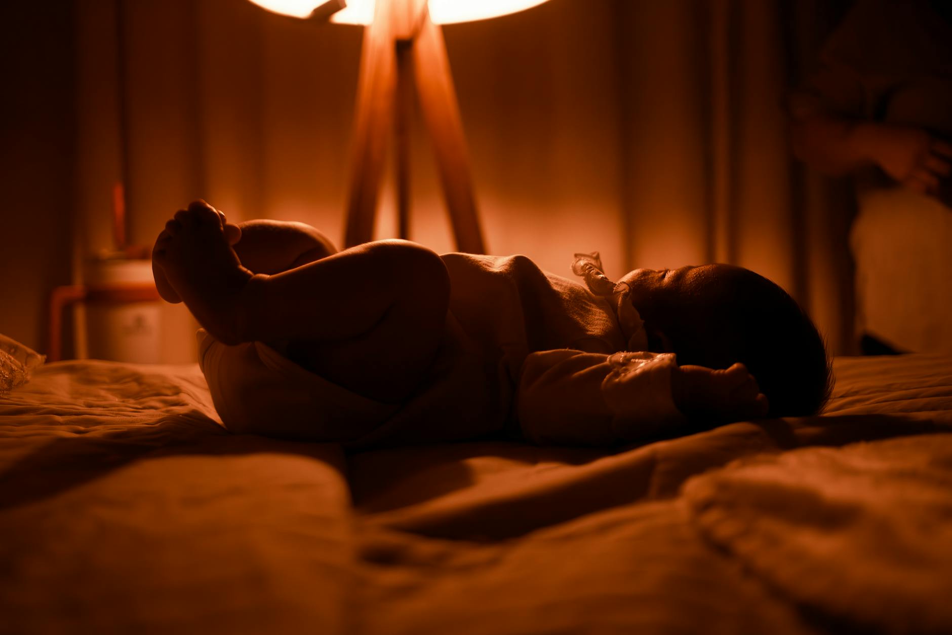 Soft early morning light in a baby's bedroom