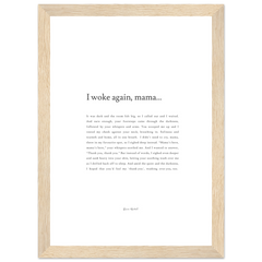 I Woke Again, Mama - Framed Print