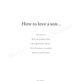 How To Love A Son - Digital Print