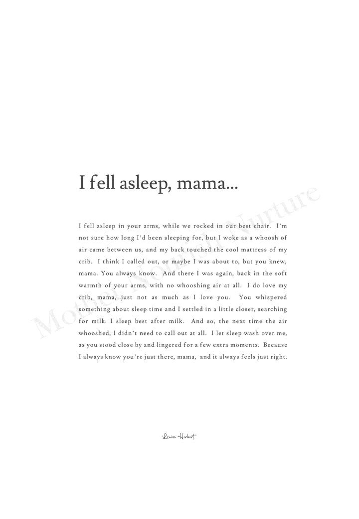I Fell Asleep, Mama - Digital PDF