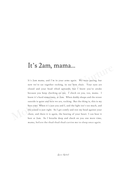 It's 2am, Mama - Digital PDF