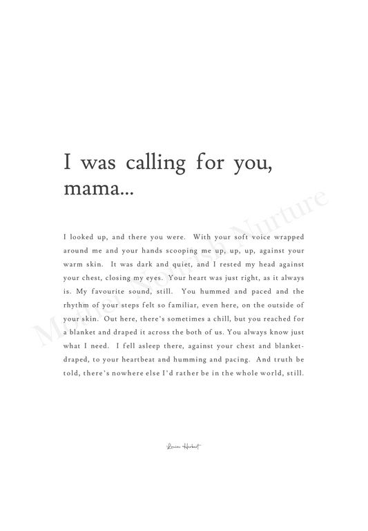 I Was Calling For You, Mama - Digital PDF