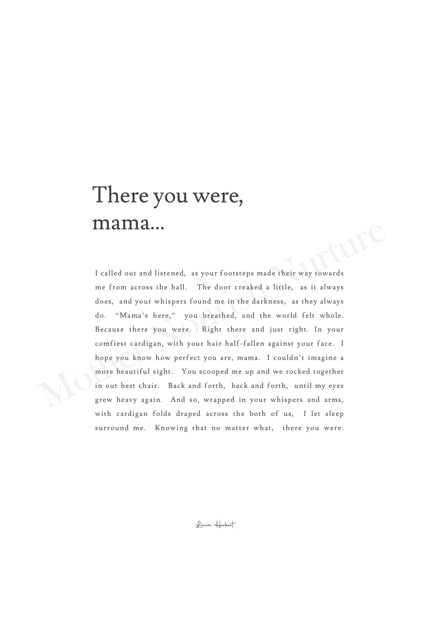 There You Were, Mama - Digital PDF