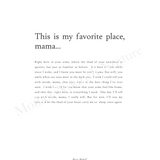 This Is My Favorite Place, Mama - Digital Print