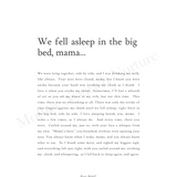 We Fell Asleep In The Big Bed,  Mama - Digital Print