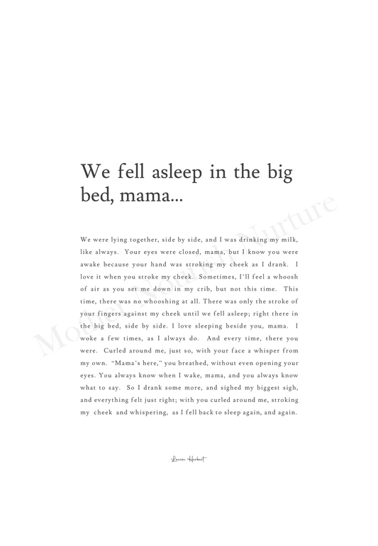 We Fell Asleep In The Big Bed,  Mama - Digital PDF