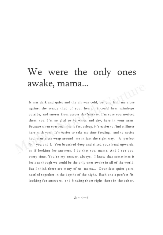 ﻿We Were The Only Ones Awake, Mama - Digital PDF