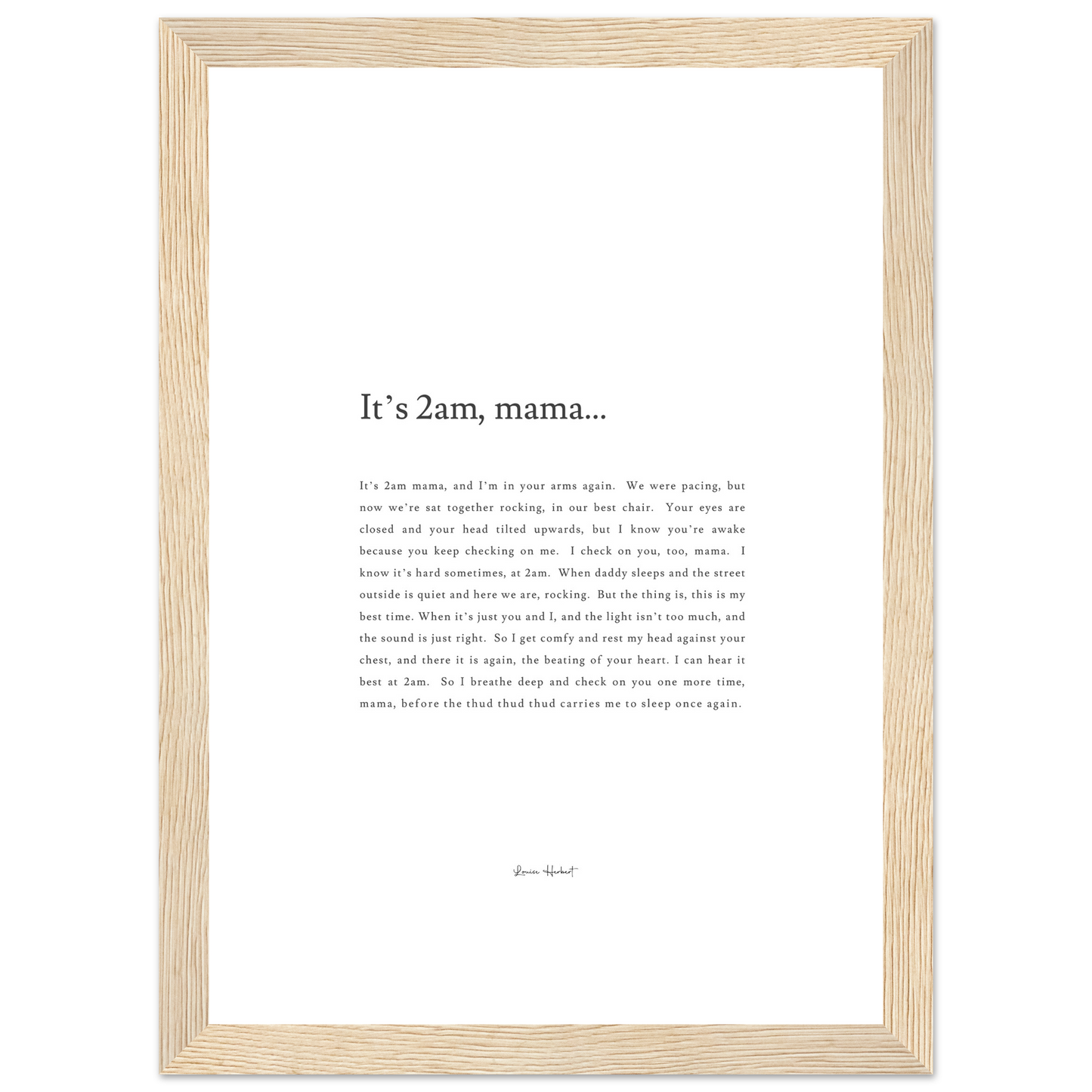 It's 2am, Mama - Framed Print